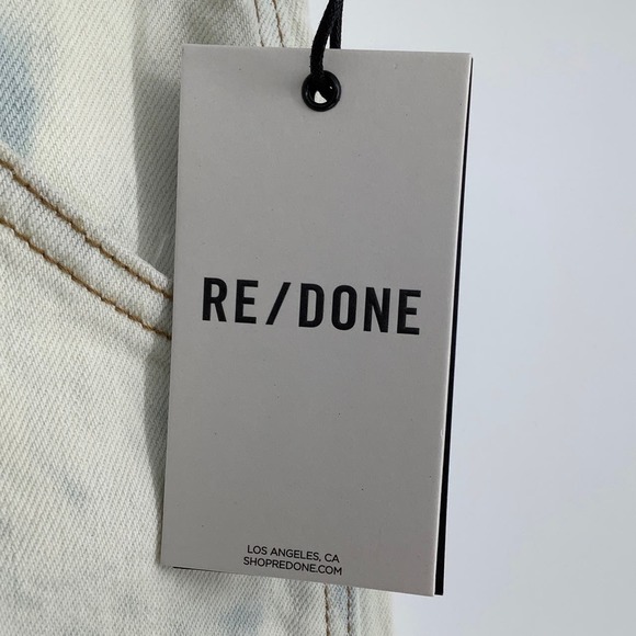 NEW! RE/DONE Sunbleach Super High Workwear $395 msrp Size 27 Jeans White I8-13 - Picture 6 of 10